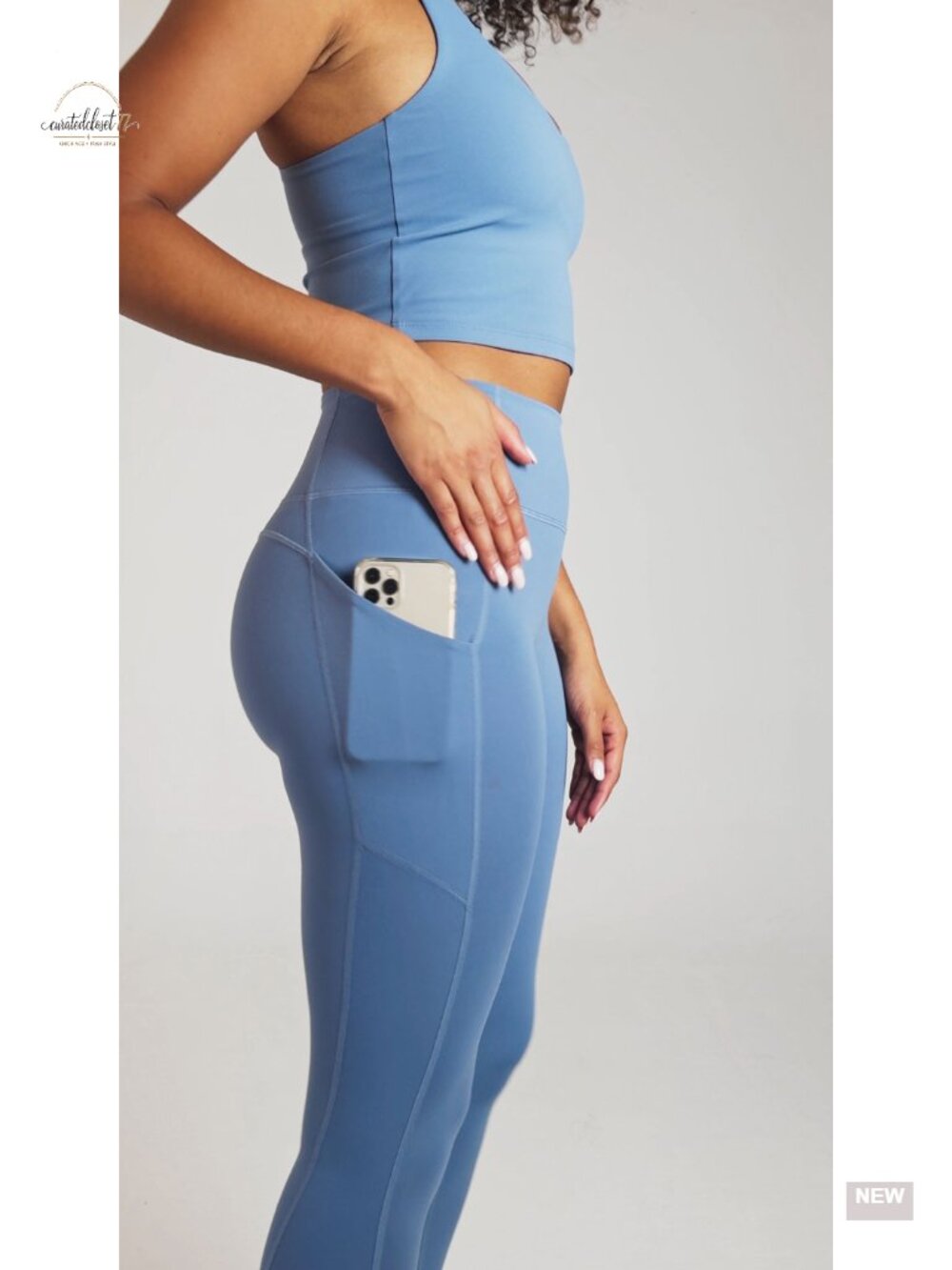 High Waisted Pocket Leggings with Tummy Control - Yoga Pants - Picture 6 of 6